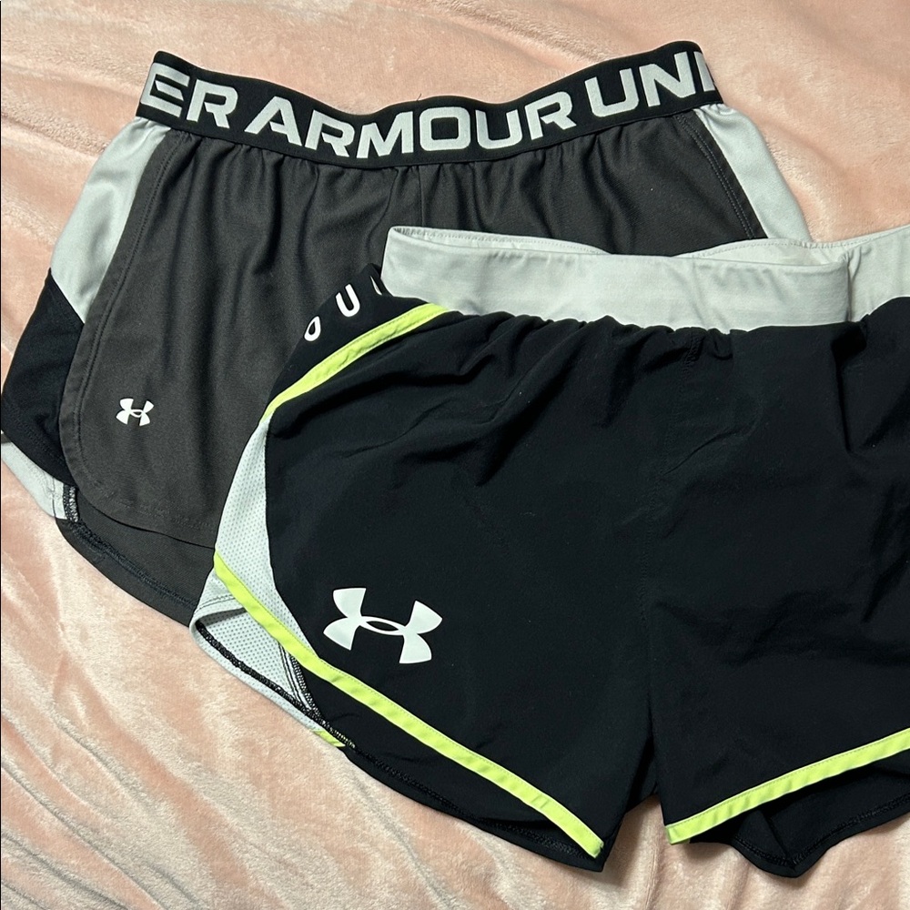 Under Armour Black and Gray Shorts Duo
